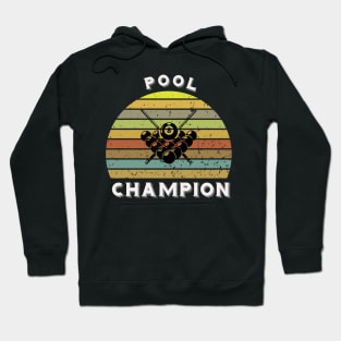 Pool champion - retro sunset billiards Hoodie